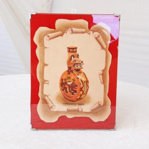PINTURA CERÁMICA WARI BOTELLA FELINO