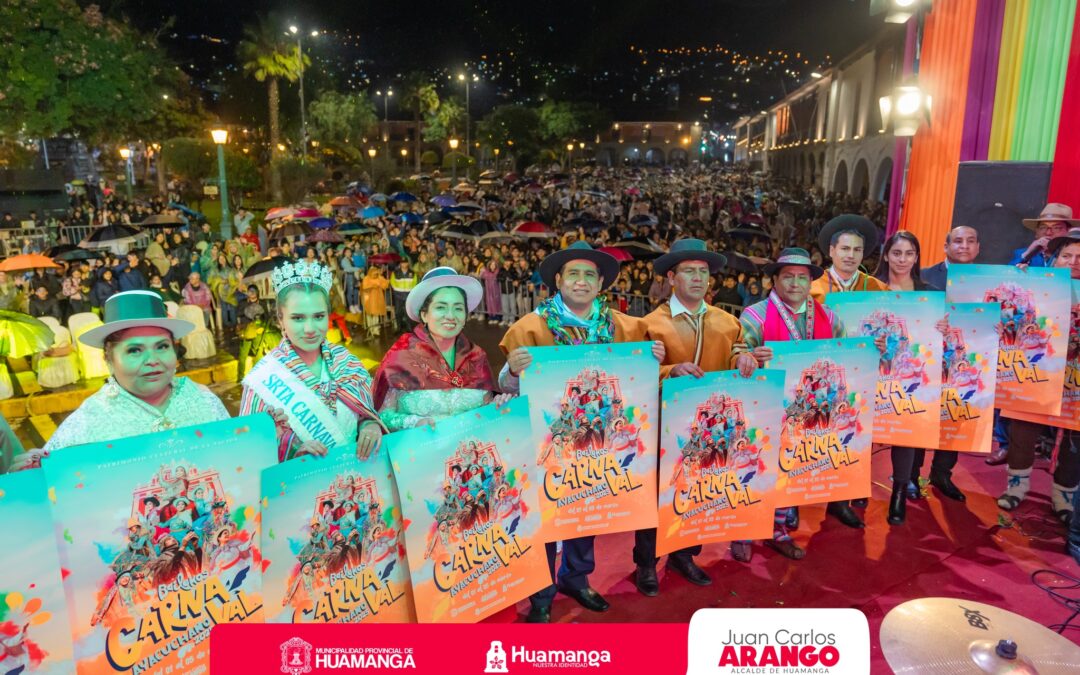 ALCALDE REALIZA APOTEÓSICO LANZAMIENTO DEL CARNAVAL AYACUCHANO 2025